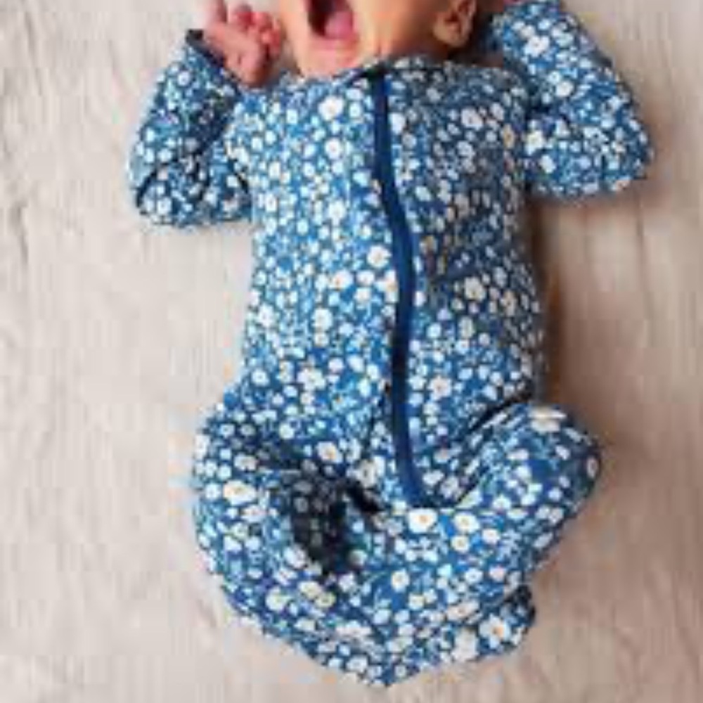 Carters | Blue Floral Baby Onesie | 6M